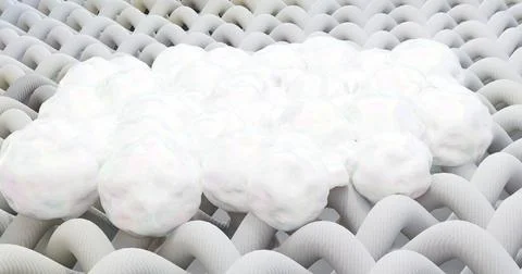 3d macro illustration of the process of cleaning or washing fabric Illustrazione stock