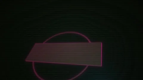 3d Magenta Neon Title Bar Rotating in Glowing Orbit on Dark Topographic Bac.. Stock Footage 343684317
