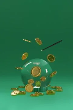 3d magic money Stock Illustration