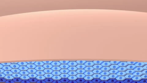 3D Magic Serum bubble through the skin layer and reduce up saggy skin  Video stock 221592158