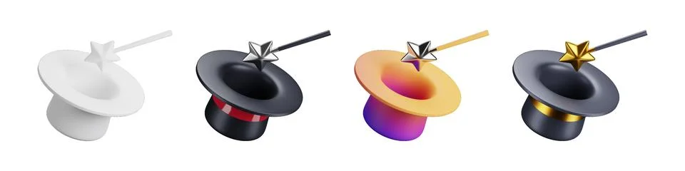 3D magic trick packed with stylish performance vectors for corporate entertainme Stock-Illustration