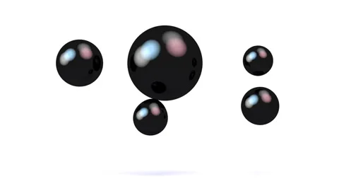 3D magical spheres/ balls/ bubbles - morphing shapes Stock Footage 101059855