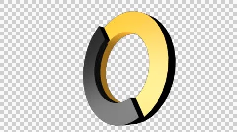 3d magnet spinning alpha loop Stock Footage 55534381