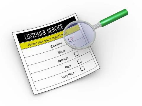3d magnifier and evaluation form Stock Illustration