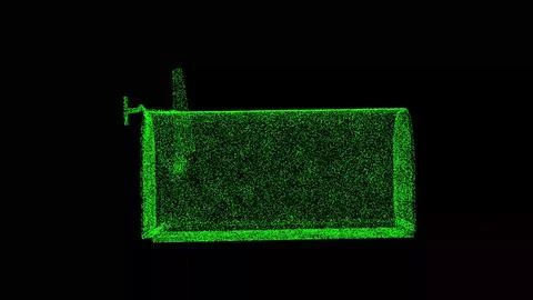 3D Mail box on black background. Communication concept. Delivery of letters.. 스톡 일러스트