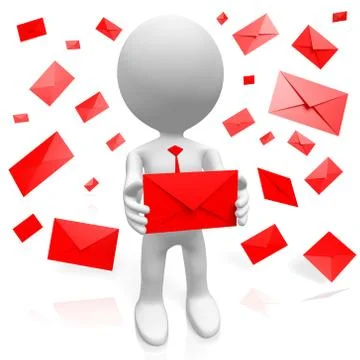 3D mail concept Stock-Illustration