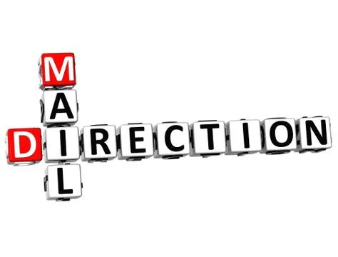 3d mail direction crossword Stock-Illustration