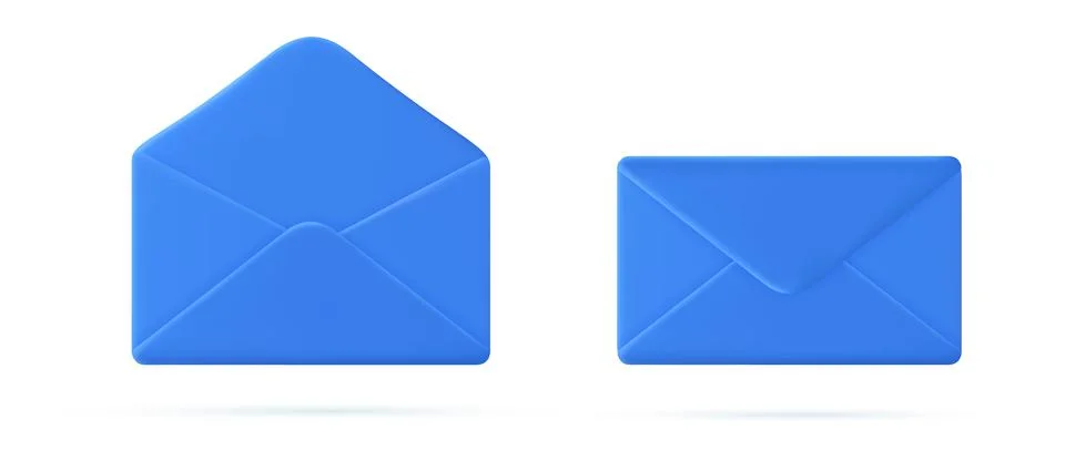 3d mail envelope icon Stock Illustration