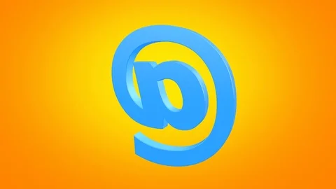 3D mail icon animated on orange gradient background seamless loop. Vidéo 110856470