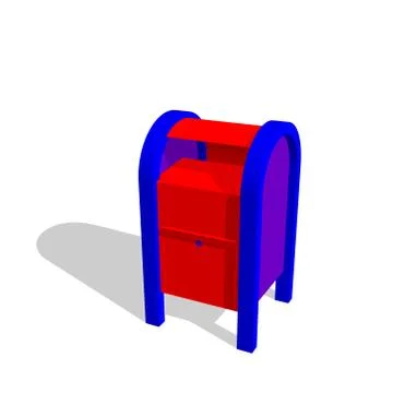 3d mailbox. Isolated on white background. Vector illustration. 스톡 일러스트