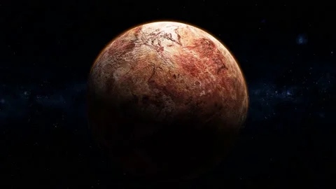 3d Makemake fictional planet on space star Stock Footage 221905842