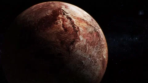 3d Makemake fictional planet view star space Stock Footage 221905847