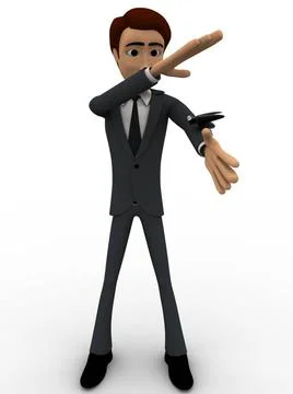 3d man about hit and kill bug with one hand concept 3d man about hit and k... Stock Photos