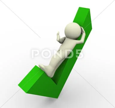 3d man and correct symbol Stock Illustration