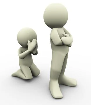 3d man arguing Stock Illustration