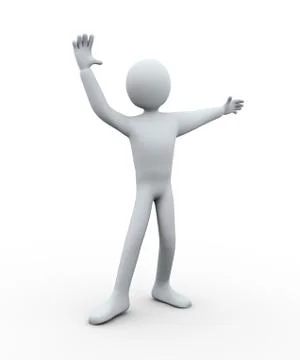 3d man ballet dance pose Stock Illustration