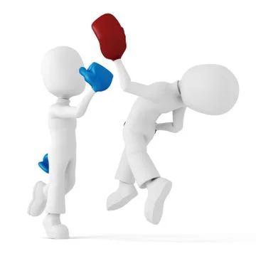 3d man boxer Illustrazione stock