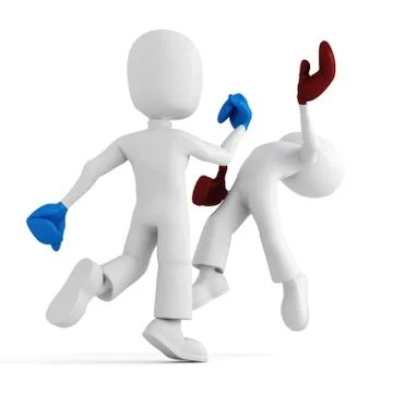 3d man boxer Illustrazione stock