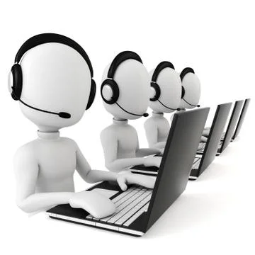 3d man - call center Stock-Illustration