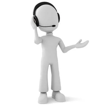 3d man - call center Stock Illustration