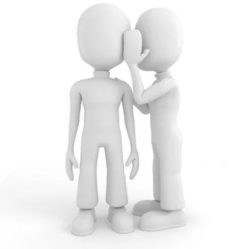 3d man Can You Keep a Secret? Stock Illustration