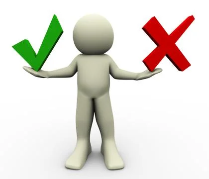 3d man choice Stock Illustration