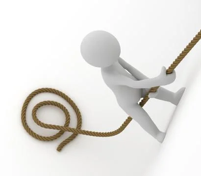 3d man climbing 스톡 일러스트