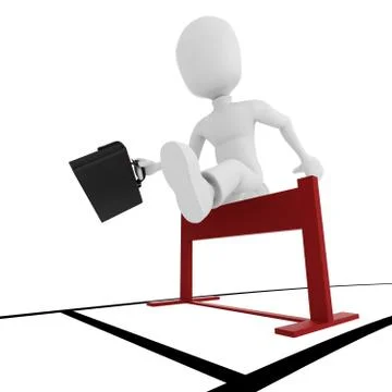 3d man competition Stock Illustration