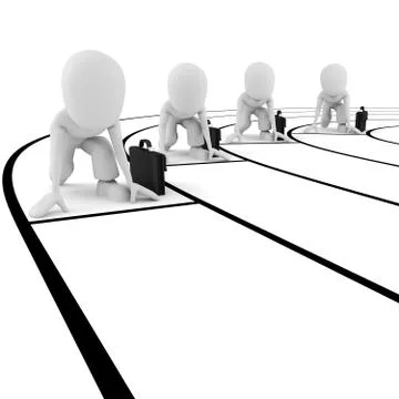 3d man competition Stock Illustration