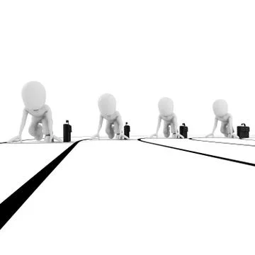3d man competition Stock Illustration