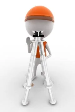 3d man with construction equipment concept Stock Illustration