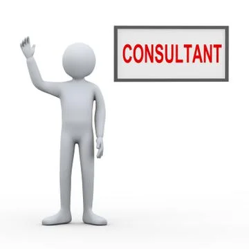 3d man consultant Stock Illustration