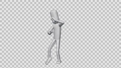 3d man dancing rock and roll Stock Footage 64816512
