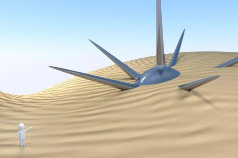 3D Man - Dangerous Discovery Stock Illustration