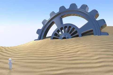 3D Man - Discovery Technology Stock Illustration