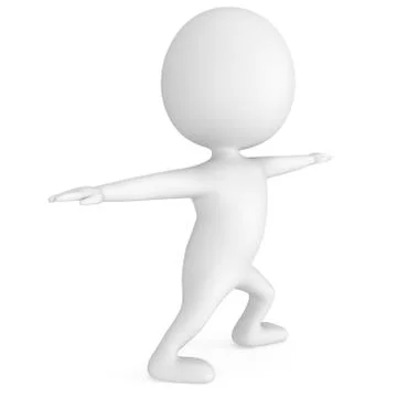 3d man doing yoga exercise Stock Illustration