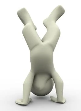 3d man exercise Stock Illustration