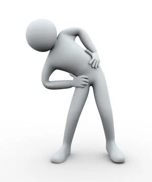 3d man exercising Stock Illustration