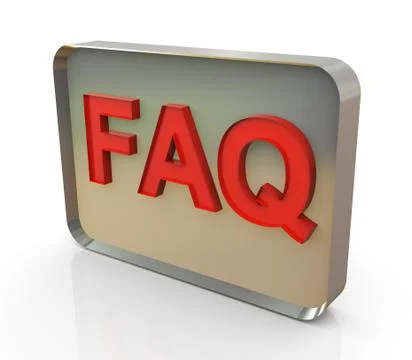 3d man with faq Illustrazione stock