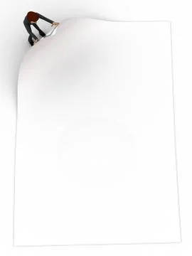 3d man folding paper concept Stock Illustration