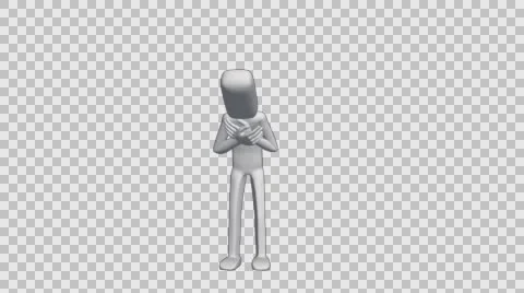 3d man gesture sorry Stock Footage 64817282