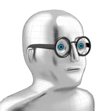 3D man with glasses Stock Illustration