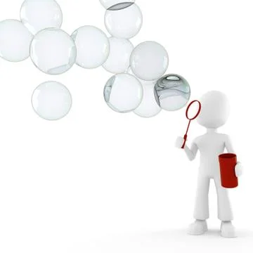 3d man having a good time Stock Illustration