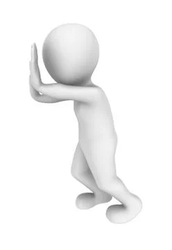 3d man with heavy cargo. Stock Illustration