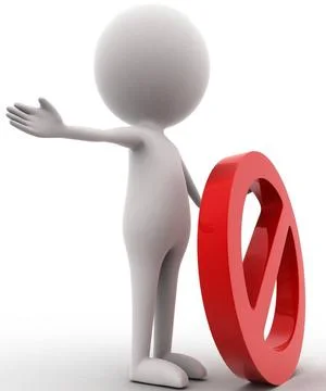  3d man holding red stop sign concept 3d man holding red stop sign concept... Stock Photos