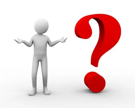 3d man i dont know Stock Illustration