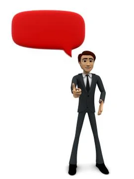 3d man with idea concept Stock Illustration