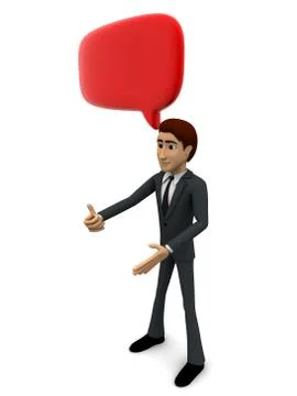 3d man with idea concept Stock Illustration