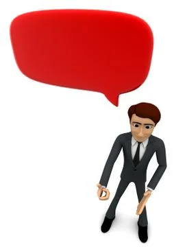 3d man with idea concept Stock Illustration