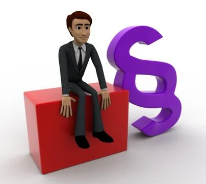 3d man with infinity symbol concept Stock Illustration